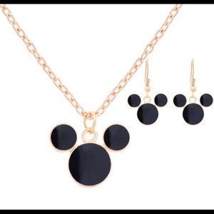 Mickey Mouse necklace and earrings
